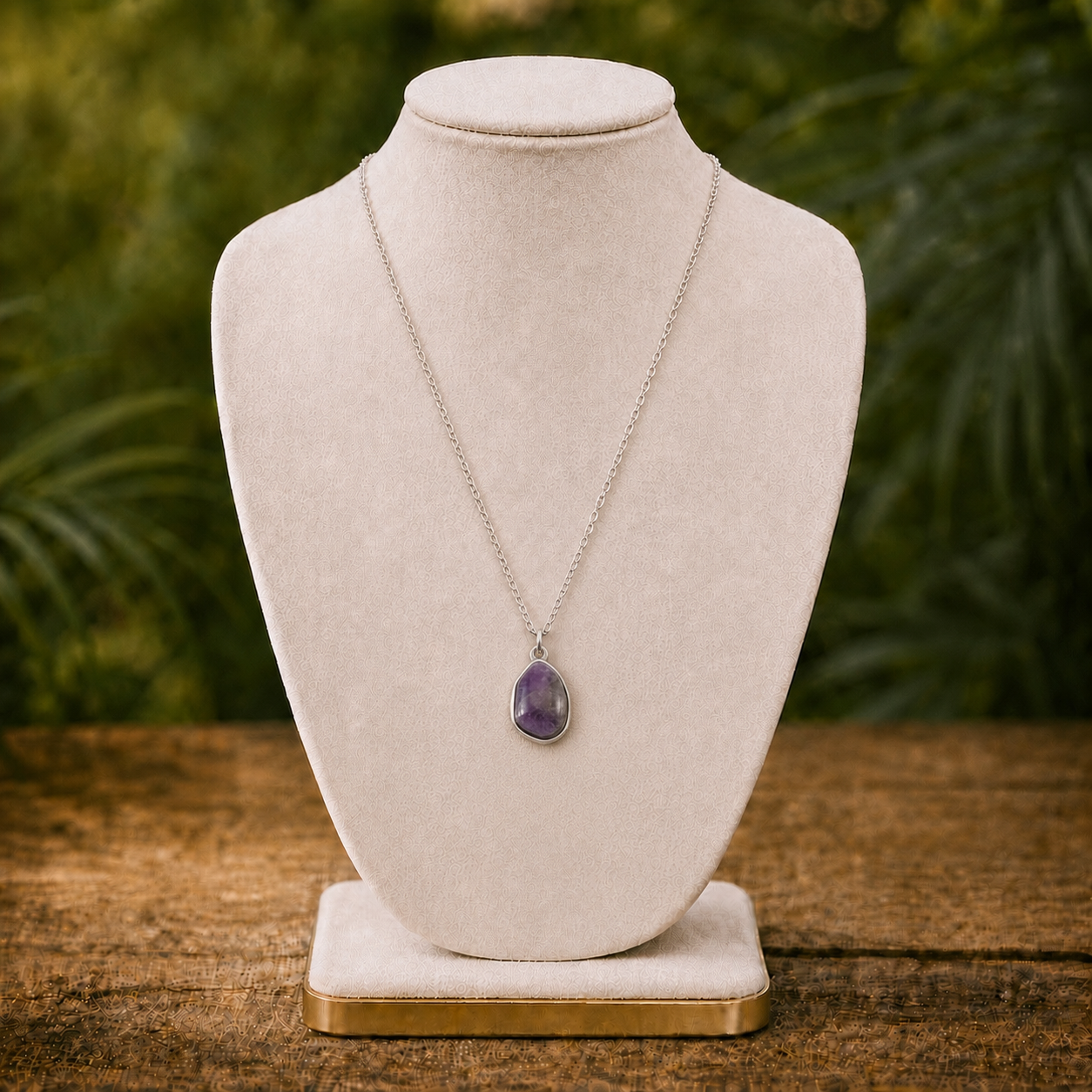 Collana con pietra naturale