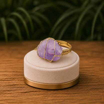 Anello con Pietra Naturale grezza